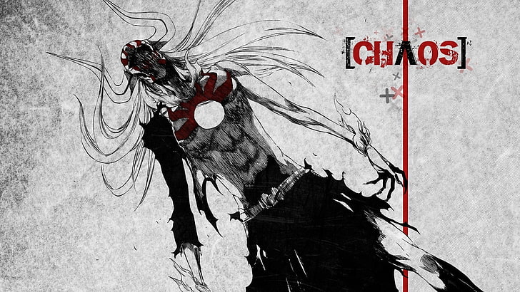 black and gray Chaos character, Bleach, Vasto Lorde, Kurosaki Ichigo