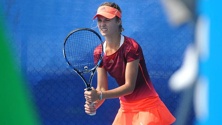 Anna Kalinskaya, tennis, women, sport, racket, tennis racket, HD wallpaper