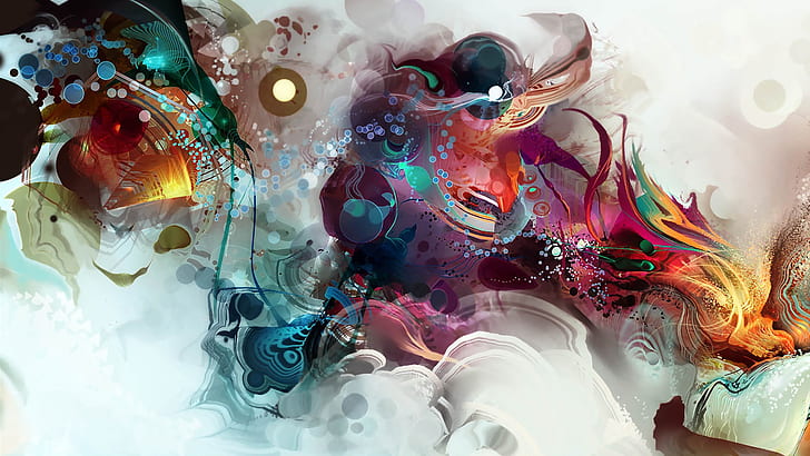 Colorful Abstract Android Jones HD, abstract painting, digital/artwork, HD wallpaper