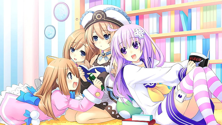 anime, anime girls, Hyperdimension Neptunia mk2, Blanc (Hyperdimension Neptunia)