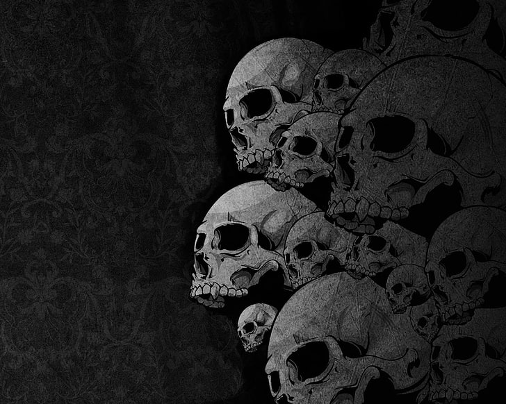 HD wallpaper: skulls black 1280x1024 Art Black HD Art | Wallpaper Flare