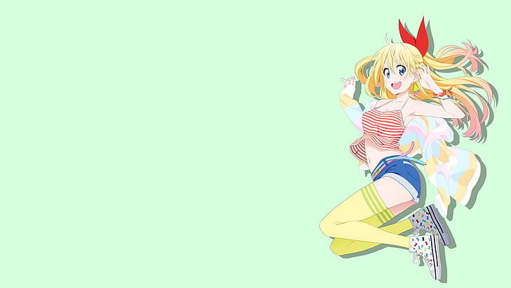 yellow haired female anime character, anime girls, blonde, long hair