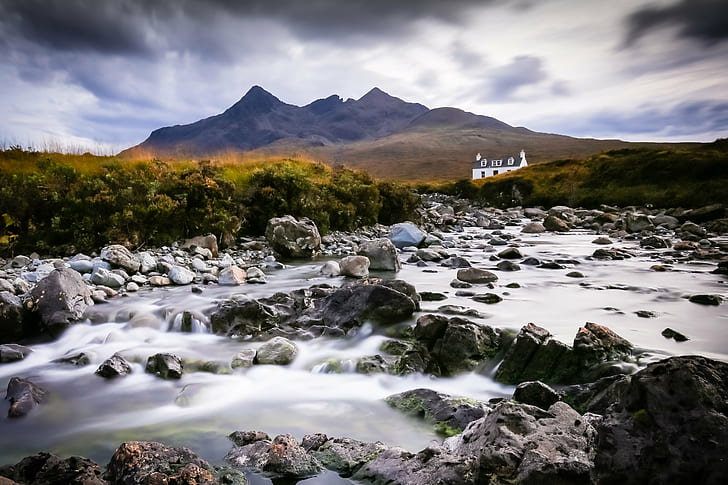 landscape photography of rocky rivers, scotland, scotland, allt