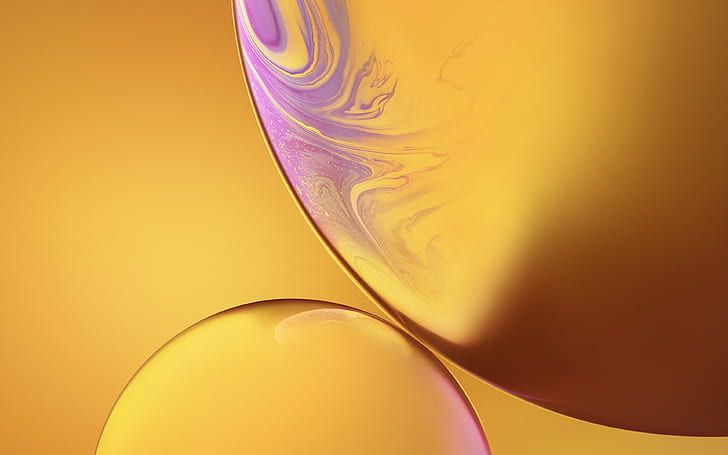 HD wallpaper: iphone, xs, max, apple, official, art, yellow, bubble |  Wallpaper Flare