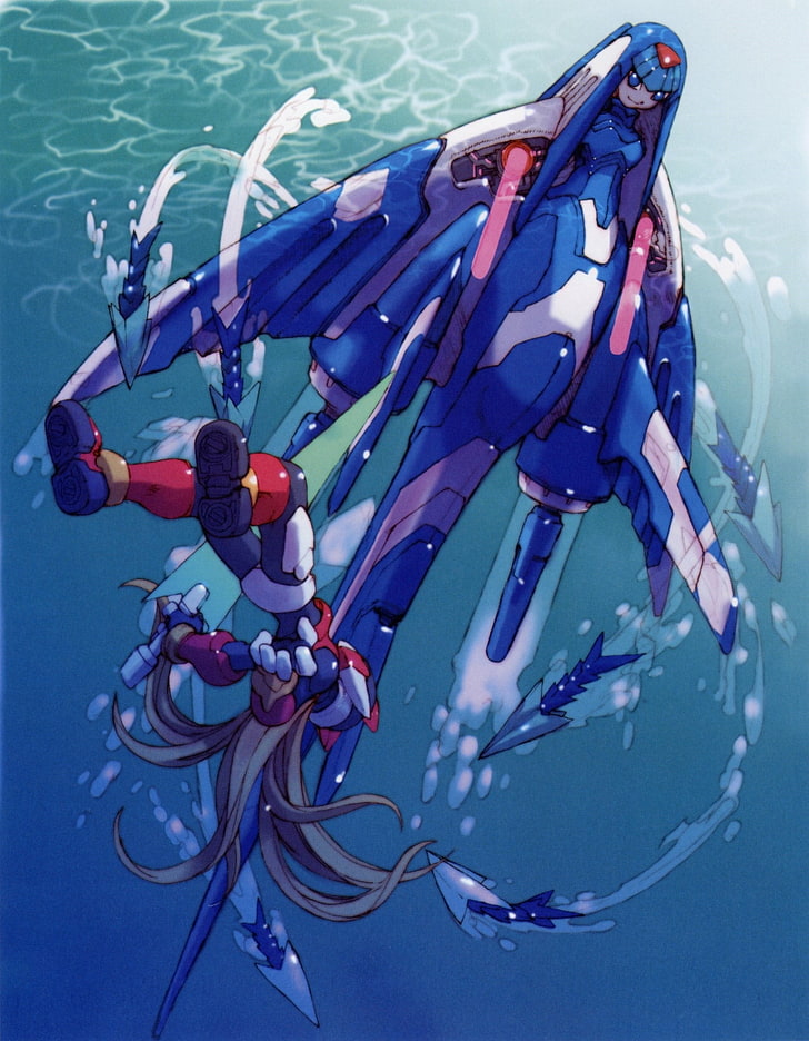female anime character photo, Mega Man, Megaman Zero, water, sport, HD wallpaper