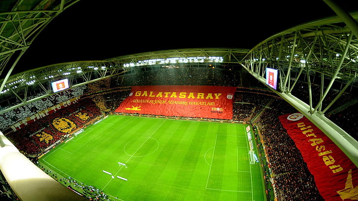 Galatasaray stadium, Galatasaray S.K., soccer, Turkey, sport, HD wallpaper