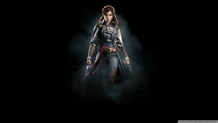 brown haired female character illustration, Elise (Assassin's Creed: Unity), HD wallpaper