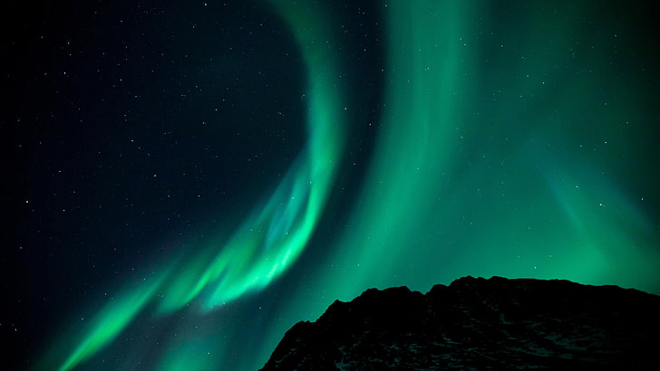 northern lights, atmosphere, aurora borealis, phenomenon, sky, HD wallpaper