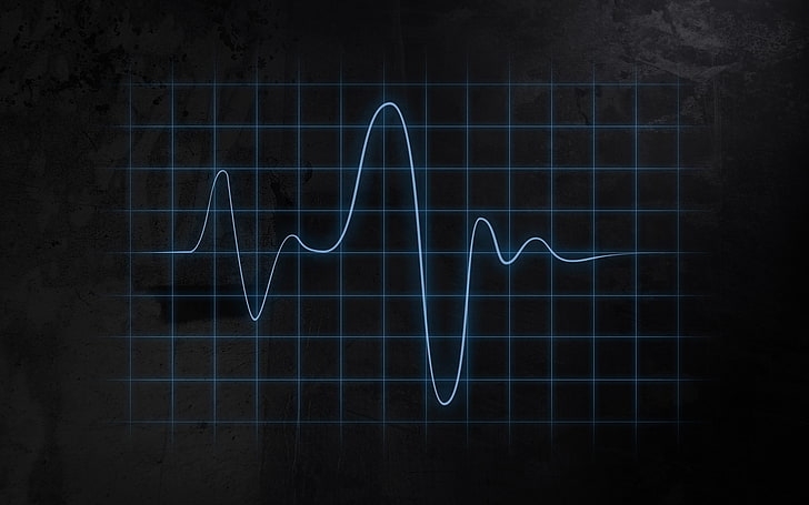 heartbeat, pulse trace, wave pattern, healthcare and medicine