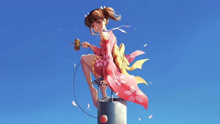 HD wallpaper: Koutetsujou no Kabaneri, anime girls, Mumei, barefoot, legs