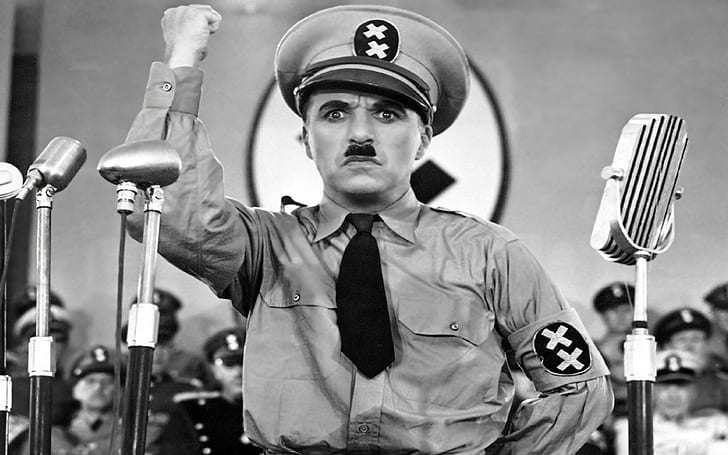 Charlie Chaplin, The Tramp, The Dictator, film stills