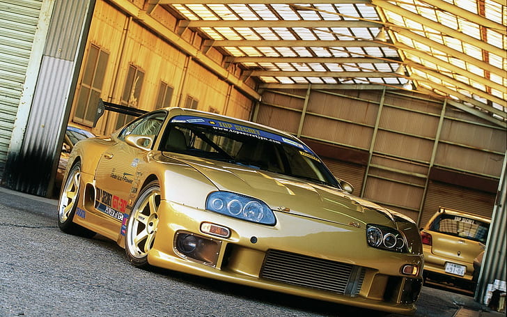 2015 Toyota Supra, gold coupe, cars, 1920x1200, HD wallpaper