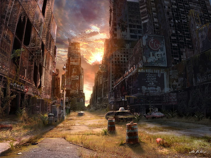 artwork, apocalyptic, Fallout, video games, city, HD wallpaper