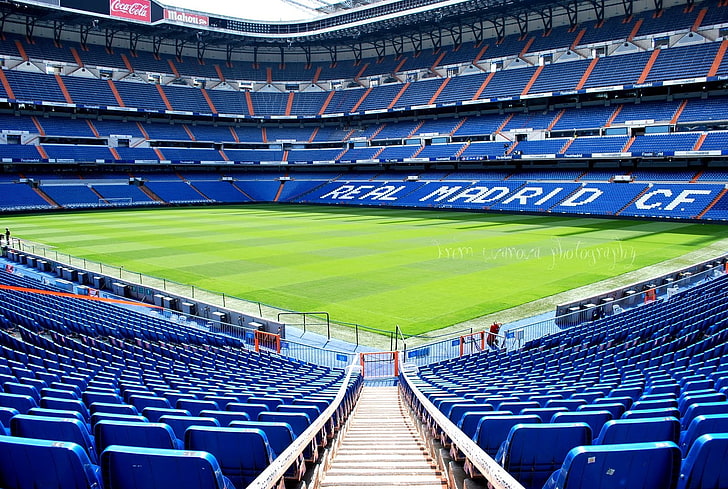 Real Madrid CF stadium, Santiago Bernabeu Stadium, soccer, seat, HD wallpaper
