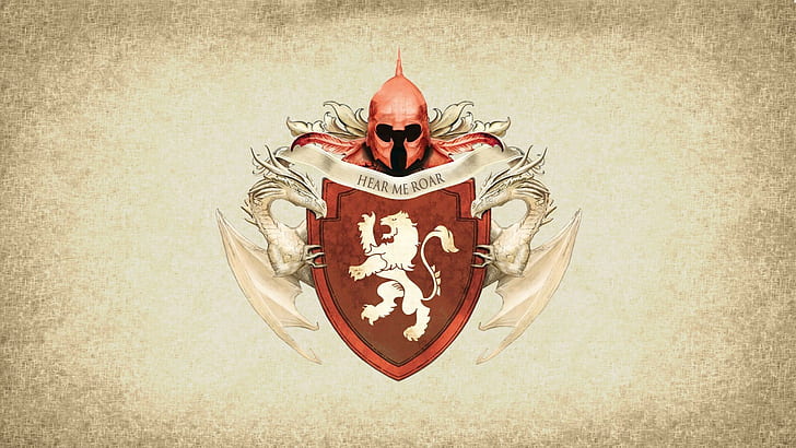 Game of Thrones, artwork, paper, sigils, coats of arms, House Lannister