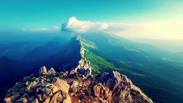 Ridge Mountains, landscape, rocks, HD wallpaper