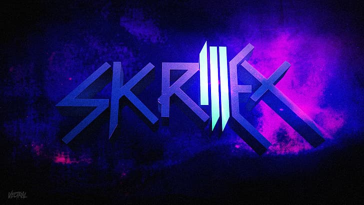  Fondo de pantalla HD Skrillex, púrpura, universo, música.