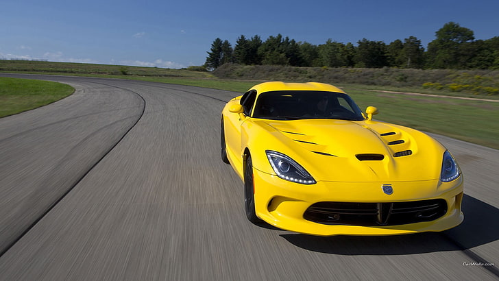 yellow and black car toy, Dodge Viper, transportation, mode of transportation