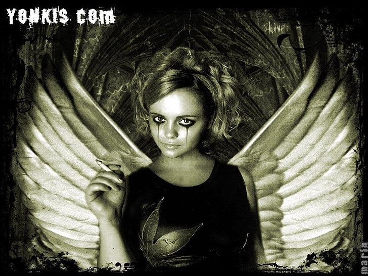 HD wallpaper: girl with wings illustration, Dark, Angel, Fallen Angel,  portrait | Wallpaper Flare