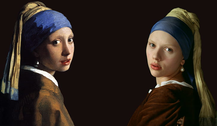 p aintings scarlett johansson artwork johannes vermeer the girl with a pearl earring masterpiece mirror famous woman
