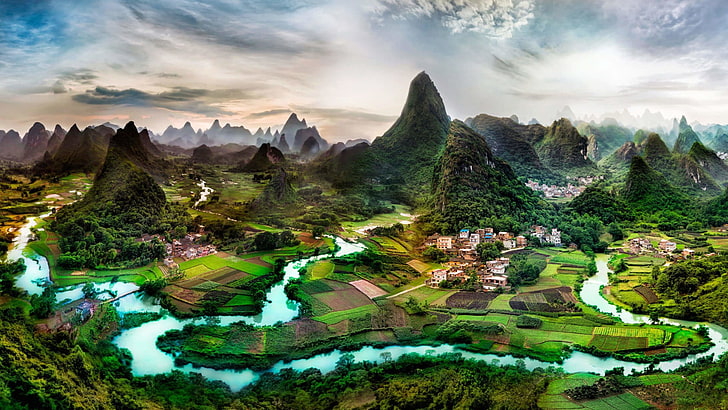 HD wallpaper: water, nature, Li River, China, landscape, mountains, scenics  - nature | Wallpaper Flare