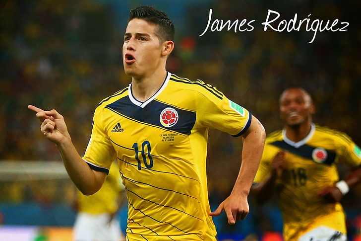 Colombia, James Rodriguez, soccer, men, sport, competition, HD wallpaper