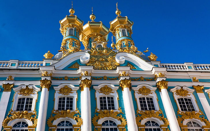 Catherine’s Palace In Pushkin, St. Petersburg, Russia, building exterior, HD wallpaper