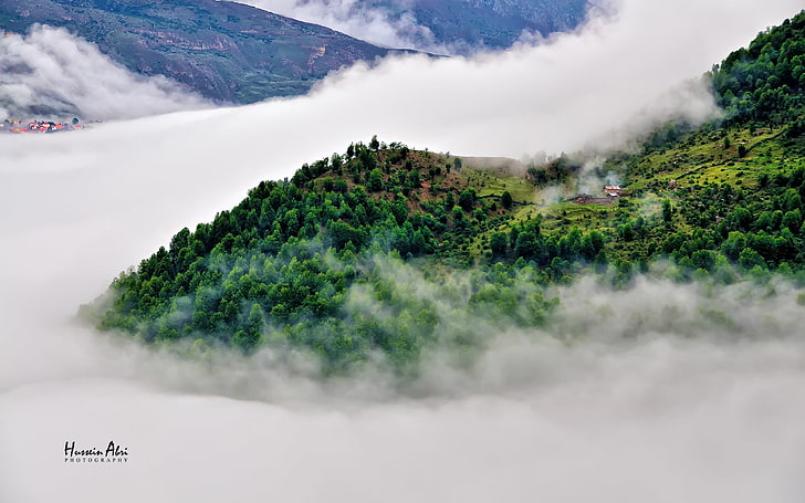 Iran Mountain Forest Mist Village-Nature High Qual.., environment