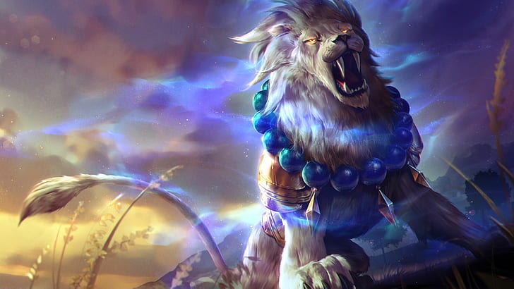 Lion Roar Colorful Fantasy Artwork, HD wallpaper