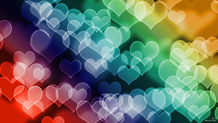 59 Colorful Heart Backgrounds  WallpaperSafari
