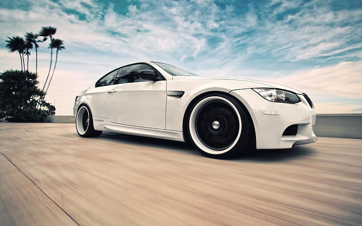white coupe, BMW, BMW E92 M3, car, mode of transportation, motor vehicle, HD wallpaper