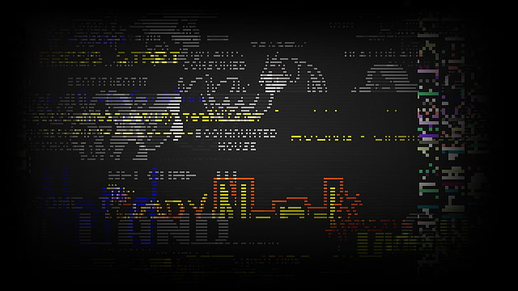 black and yellow textile, video games, glitch art, hacking, data, HD wallpaper