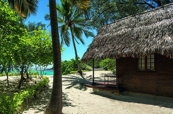 Secret Beach with Hammock, polynesia, exotic, hideaway, lagoon