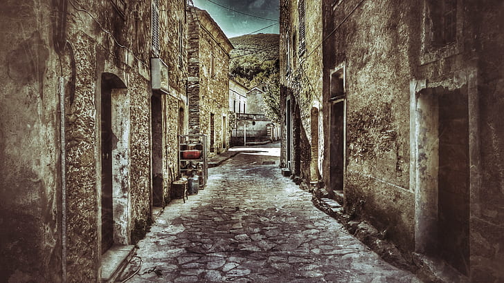 Corsica, street, old building, oneplus3, HD wallpaper
