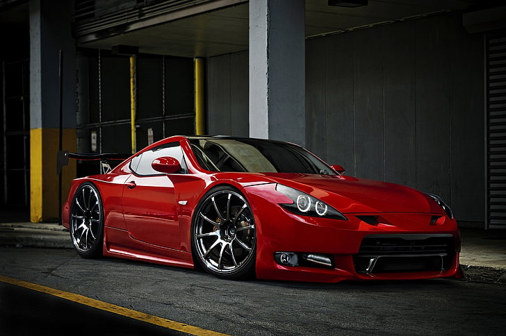 red and black coupe, supercars, transportation, motor vehicle