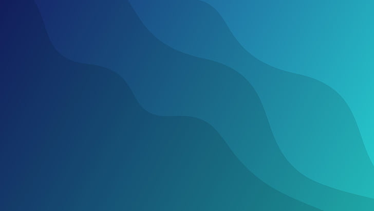 teal wavy graphics, Blue waves, HD, 5K
