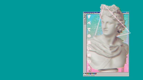 Hd Wallpaper Vaporwave Windows 95 Classical Art Simple Background One Person Wallpaper Flare