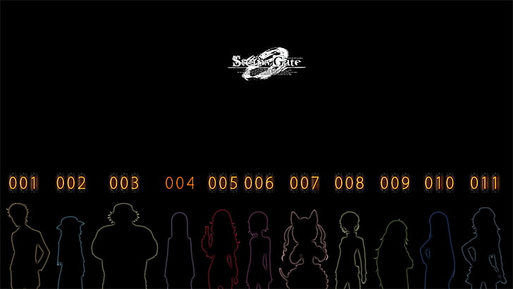 black and white text illustration, Steins;Gate 0, spoilers, illuminated, HD wallpaper