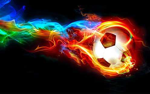 HD wallpaper: soccer ball wallpaper, Colorful, Flame, Sport, fire - Natural  Phenomenon | Wallpaper Flare