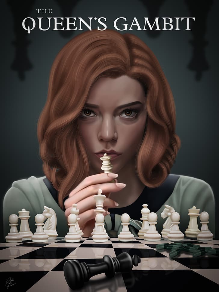 Amber Benner, chess, TV Series, Netflix TV Series, portrait display, HD wallpaper