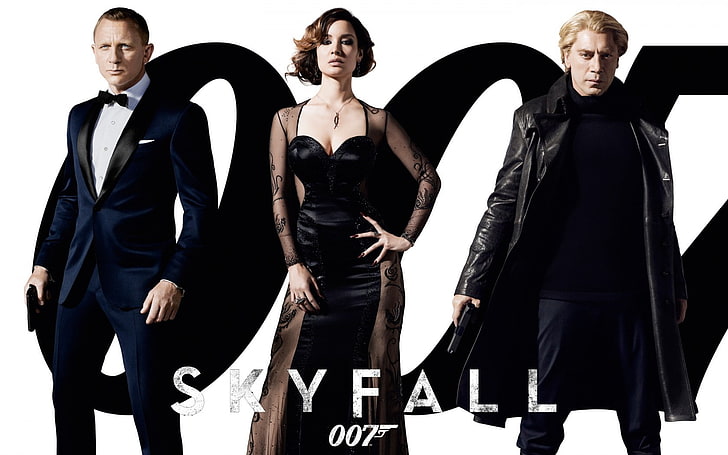 Daniel Craig, movies, Skyfall, Javier Bardem, Bérénice Marlohe, HD wallpaper