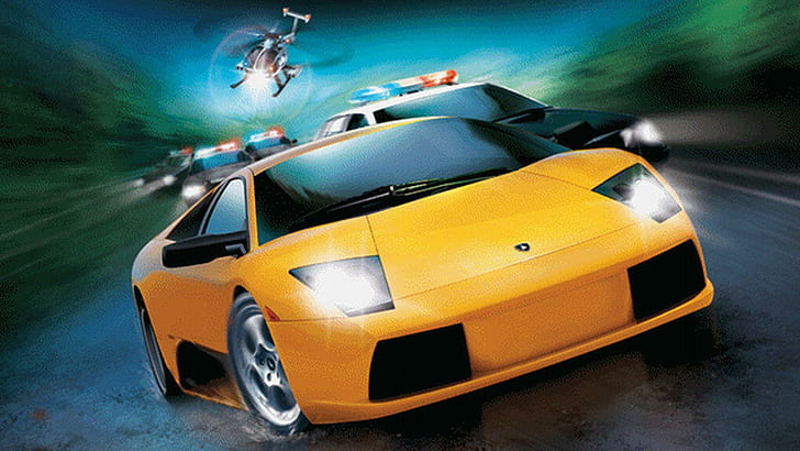 Need For Speed: Hot Pursuit 2, lamborghini, gamecube, xbox, games, HD wallpaper