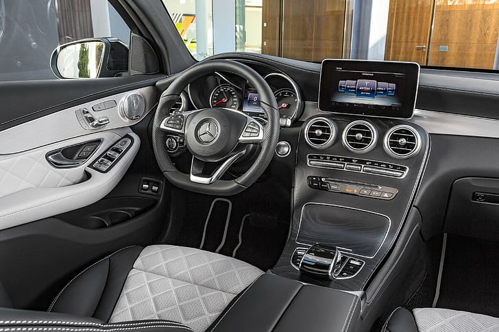 NYIAS 2016, Mercedes-Benz Glc Amg Line, interior, HD wallpaper