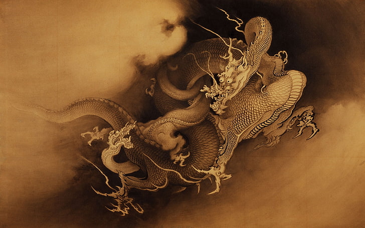 dragon, chinese dragon, animal, animal themes, indoors, no people, HD wallpaper