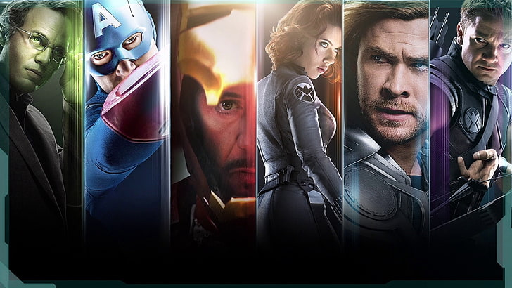 The Avengers, Black Widow, Bruce Banner, Captain America, Chris Evans, HD wallpaper