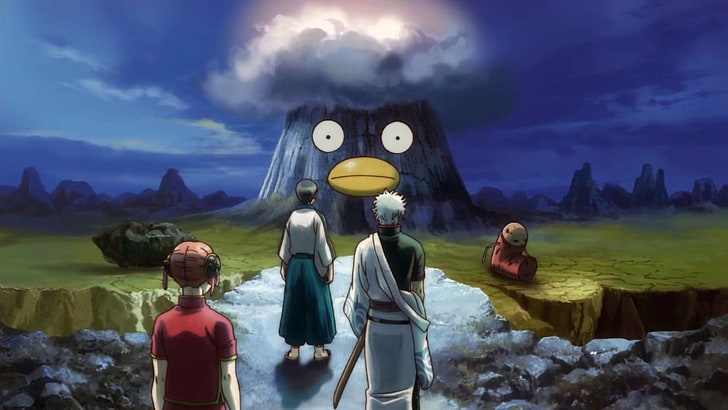 Gintama TV show still screenshot, Sakata Gintoki, Shimura Shinpachi, HD wallpaper