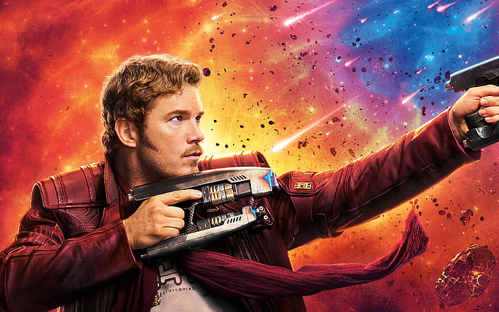 Chris Pratt Star Lord Guardians of the Galaxy Vol 2 4K 8K, HD wallpaper