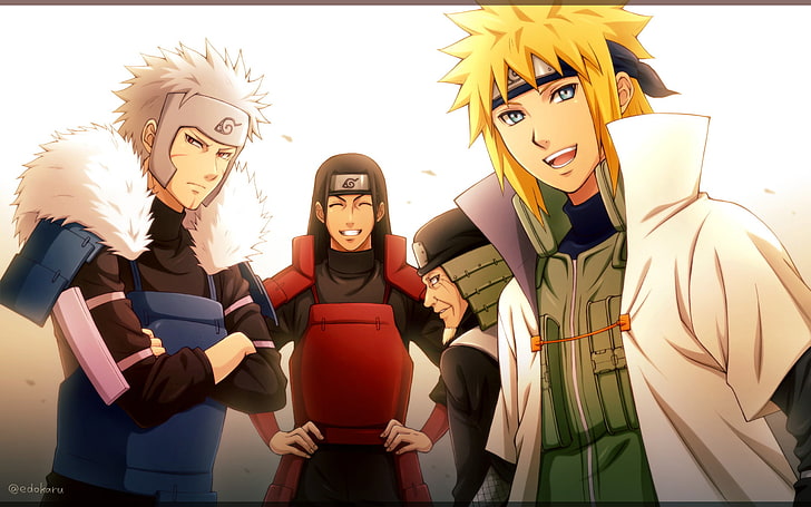 three Naruto Hukage characters wallpaper, Anime, Hashirama Senju, HD wallpaper