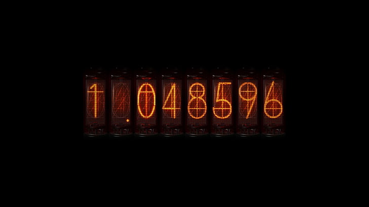 Divergence Meter, numbers, time travel, Nixie Tubes, Steins;Gate, HD wallpaper