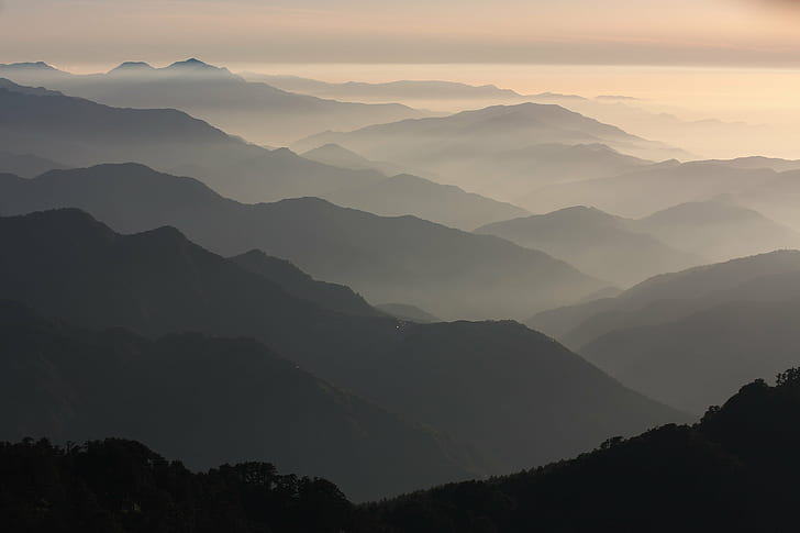 landscape photo of mountain range, hehuanshan, hehuanshan, IMG, HD wallpaper